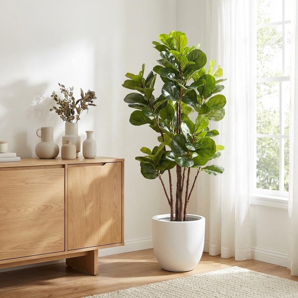 Ficus Lyrata Tree - شجرة التين الاصطناعية، نباتات صناعية بطول