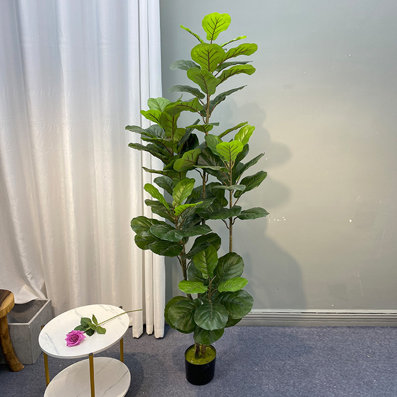 Ficus Lyrata Tree - 59in كبير اللبخ شجرة النباتات الاصطناعية
