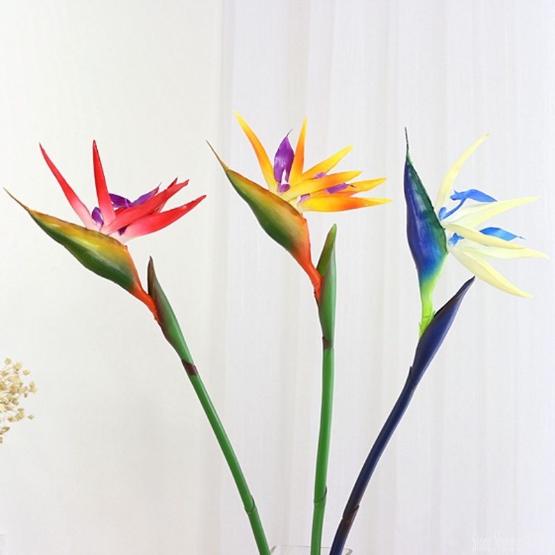 Bird Paradise Strelitzia - زهرة سيليكون صناعية بطول 90 سم