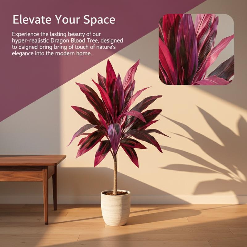 Dracaena Marginata - شجرة دراسينا مارجيناتا اصطناعية كبيرة بارتفاع
