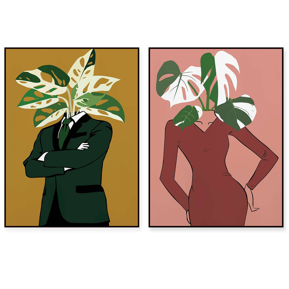 Monstera Adansonii - Monstera Albo في ملصق فستان بورجوندي!