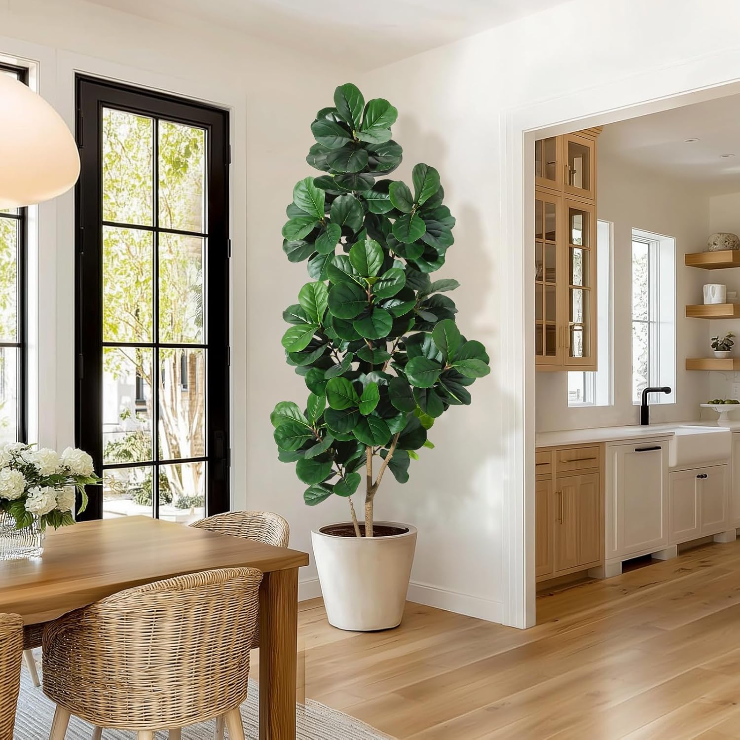 Ficus Lyrata Tree - 4FT/5FT/6FT/7FT كمان ورقة شجرة التين الاصطناعية