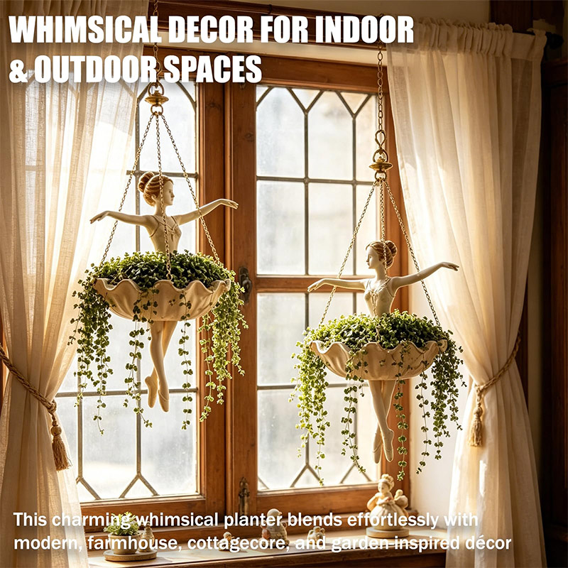 حامل نباتات معلق على شكل راقصة - مراجعة Spider Plant Hanging وسعره