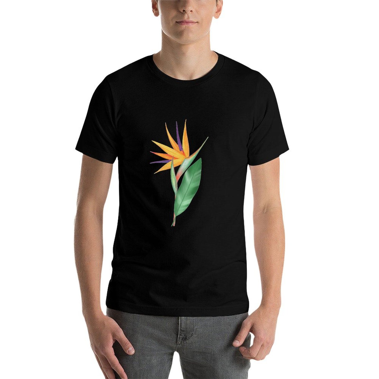 تي شيرت مطبوع عليه زهرة طائر ا - مراجعة Bird Paradise Strelitzia وسعره