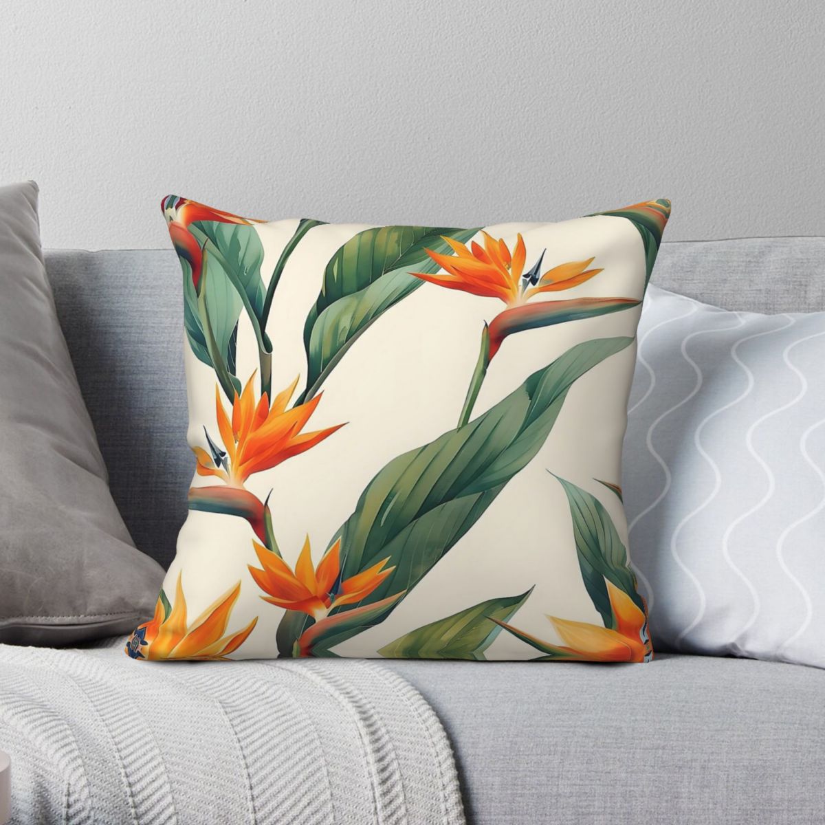 غطاء وسادة مربع من Bird Of Par - مراجعة Bird Paradise Strelitzia وسعره