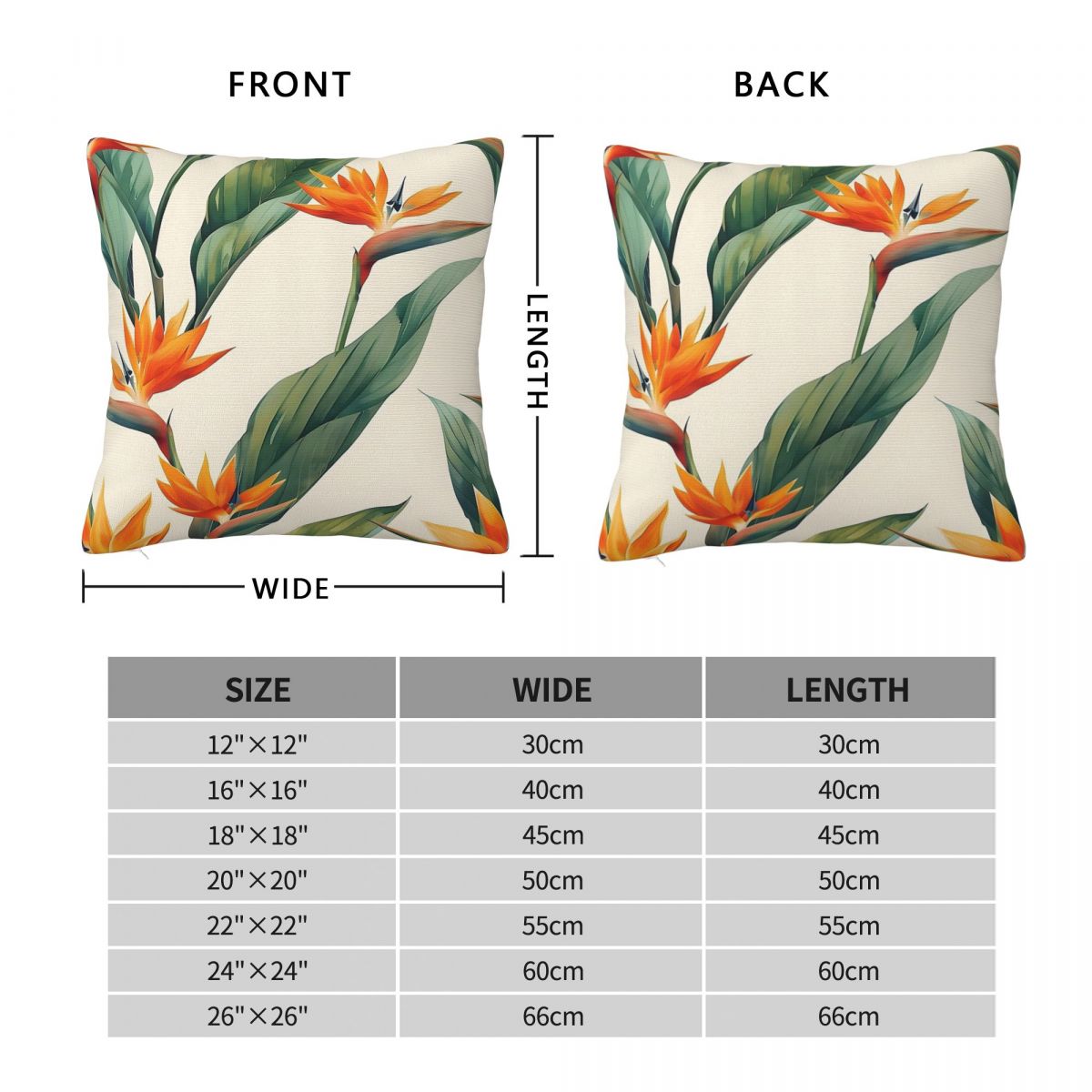 غطاء وسادة مربع من Bird Of Par - مراجعة Bird Paradise Strelitzia وسعره